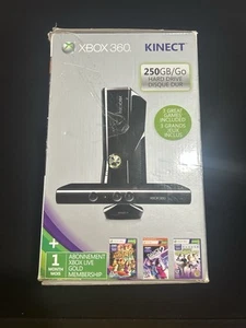 Xbox 360 Console + Kinect Bundle With 2 Controllers & 3 Games In Box. WORKING - Picture 1 of 21