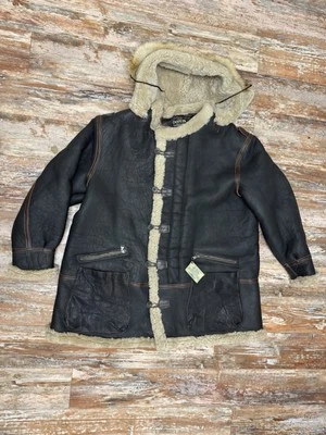 Cockpit USA B-7 Aleutian Sheep Skin Parka Coat Size 52 WWII Style Z21M035 Brown - Image 1 of 4