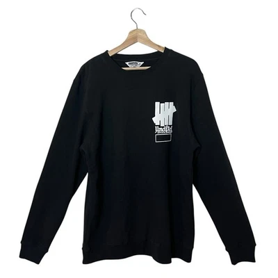 UNDEFEATED Crewneck Sweatshirt Size XL Mens Pullover Fleece Black OG Streetwear - Image 1 of 4