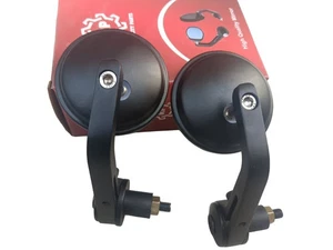 Royal Enfield Handle Bar End Mirror Round For Old Classic/ Bullet 350 & 500cc - Picture 1 of 8