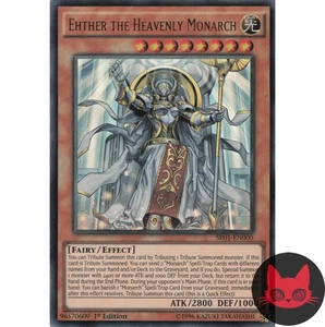 Yugioh Ehther der Himmlische Monarch SR01-DE000 Ultra Rare 1. Auflage NM - Bild 1 von 2