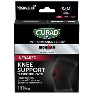 Curad Performance Series IRONMAN Infrared Knee Support, Elastic, Small/Medium - Picture 1 of 15