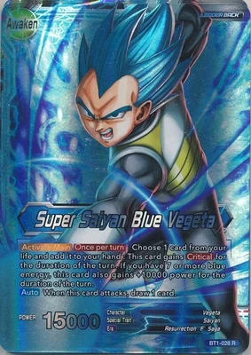 Super Saiyan Blue Vegeta (DBS TCG, Galatic Battle) (NM FOIL) (R) - Image 1 of 2