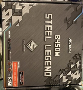 Asrock B450M Steel Legends Motherboard + Ryzen 2600 Cpu - Afbeelding 1 van 3