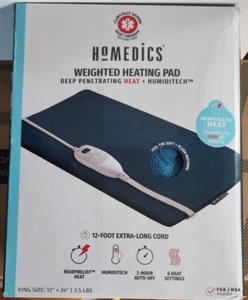 HoMedics Extra-Large Weighted Heating Pad with ReadyRelief Heat, 6 Heat Settings - Picture 1 of 4