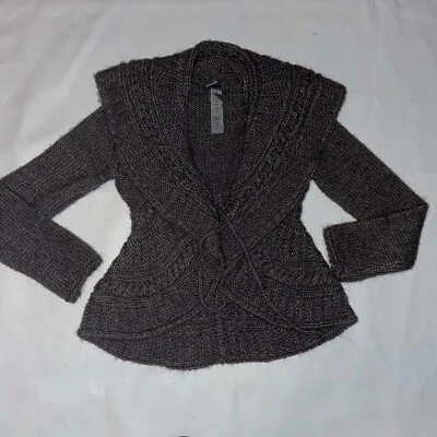 Suéter Cárdigan Anthropologie Elsamanda Mezcla de Lana de Alpaca Cuello Chal Pequeño S Foto 1 de 4