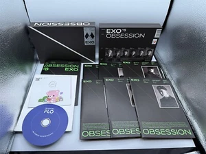EXO OBSESSION DAS 6. ALBUM BOX SET CD + LYRIK FOTOBUCH POSTER GRÜN - Bild 1 von 15