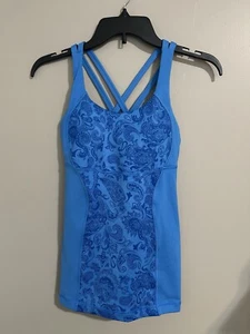 LULULEMON ENERGY TANK PAISLEY KORNBLUMENBLAU 8/M LANG - Bild 1 von 8