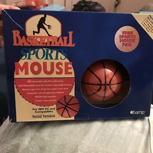 Vintage 1990’s Basketball Sports Mouse For IBM PC Serial Version **NOT USB***New - Photo 1/5