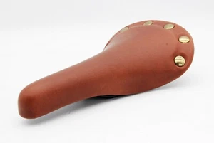 Velo Retro Road Fixie E-Bike Bicycle Saddle Comfort Seat w/Rivets in Honey color - Picture 1 of 9