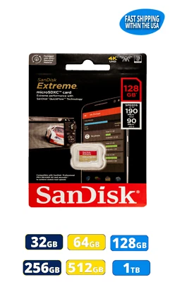Sandisk Extreme MicroSD Memory Card for DJI Drones Mini 3 Pro DJI RC Mavic Mini - Image 1 of 4