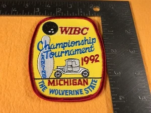 P2-77 WIBC 1992 CHAMPIONSHIP TURNIER PATCH - MICHIGAN THE WOLVERINE STATE - Bild 1 von 2
