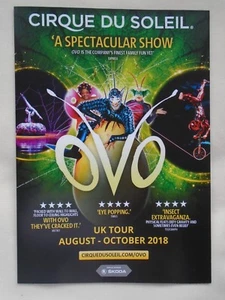 CIRQUE DU SOLEIL Live Circus Event "OVO" 2018 UK Arena Tour Promo tour flyer - Picture 1 of 7