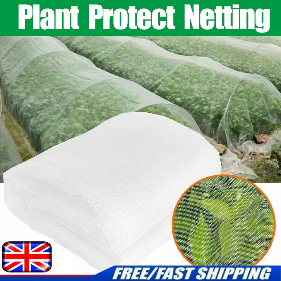 INSECT NETTING NET PE Mesh Anti Butterfly Fly Screen Beetle Bug Spider White - Image 1 of 4