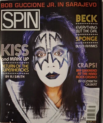 Spin Magazine (Aug 1996) Frehley/Beck/Sponge/Sleater-Kinney/Busta Rhymes/EBTG - Image 1 of 4