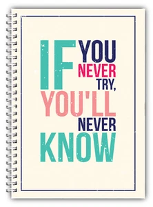 DIET DIARY SLIMMING TRACKER FOOD DIARY WEIGHT LOSS A5 JOURNAL Never Try Never Kn - Picture 1 of 5