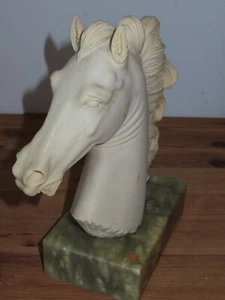 Statue Statuette Tête de Cheval signée A Giannelli - Picture 1 of 5