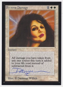 Blue Signed Reverse Damage NM International Edition IE Artist Dameon Willich MTG - Picture 1 of 2