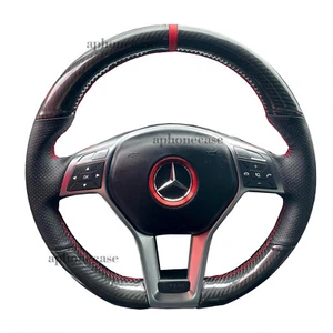 Hand-Sewing Steering Wheel Wrap Cover Leather Interior Wrap For Benz W204 Atype - Picture 1 of 12