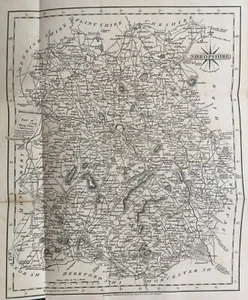 1824 Antique Map; Shropshire, John Cary, Shropshire Gazetteer - Picture 1 of 3