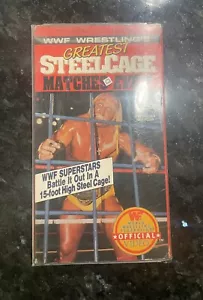 VHS Greatest Steel Cage Matches Ever! WWF WWE Coliseum Video Hulk Hogan - Picture 1 of 4