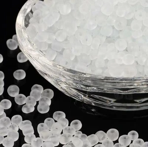 75g WHITE FROSTED GLASS SEED BEADS 11/0 2mm 8/0 3mm 6/0 4mm - Picture 1 of 5