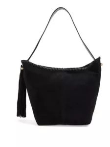Bolso Vince Camuto, Aiko Hobo con borla, gamuza/cuero negro - Imagen 1 de 8
