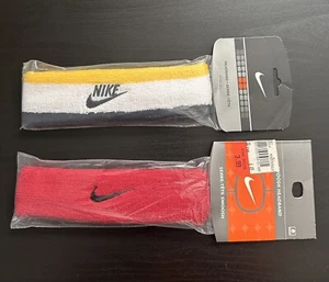 100% Authentic New Vintage 2000s NIKE Embroidered Swoosh Headbands Adult Unisex - Picture 1 of 5
