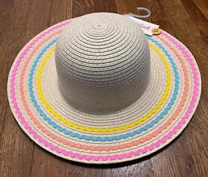 Cat & Jack Girl's Straw Paper Sun Bucket Hat Multicolor - Picture 1 of 4