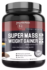 Nutrition Planet Super Mass Weight Gainer with Vitamins and Minerals 1kg FS WW - Picture 1 of 5