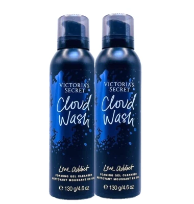2 VICTORIA'S SECRET LOVE ADDICT CLOUD WASH FOAMING GEL CLEANSER 4.6 OZ NEW - Image 1 of 3