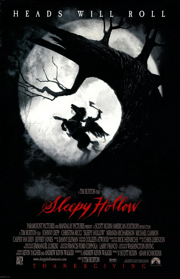 Sleepy Hollow movie poster (a) -  11" x 17" inches - Tim Burton - Image 1 of 1