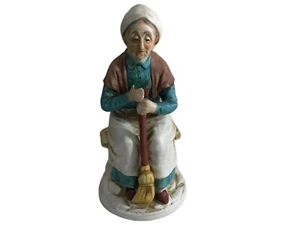 Ardco Women With Broom Porcelain Figurines 6.5” - Picture 1 of 3