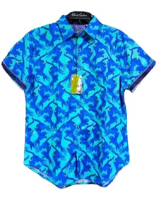 Robert Graham Awesome Bird Printed S/S Small S Classic fit men's Shirt NEW - Picture 1 of 7