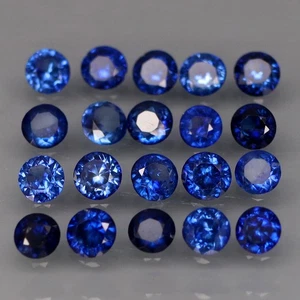 Corte Diamante Redondo 2.9mm.Aciano Azul Difusión Zafiro Ceilán 20 Piezas/2.17Ct. - Imagen 1 de 6