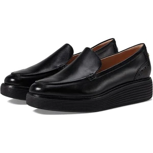 Mocassino veneziano Cole Haan donna originale Grand Platform nuovo con etichette, nero-S 7,5 - Foto 1 di 7