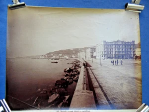 Antica Fotografia All'albumina Napoli Perduta Grand Hotel E Posillipo Animata - Imagen 1 de 2