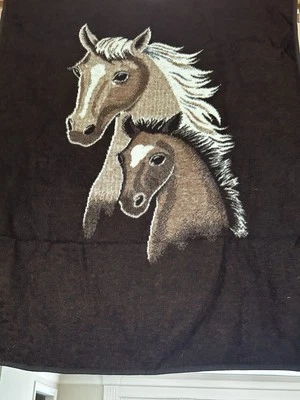 Manta reversible ecuestre vintage para caballos 57" x 75" Foto 1 de 4