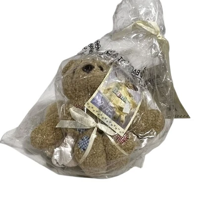 My Banky Blanket Plush Button Bear Billy Security Blankie 15" x 15" NWT - Image 1 of 4