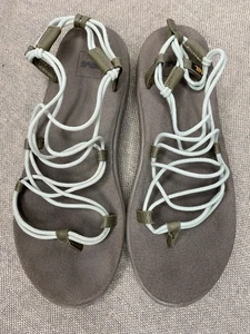 Teva Women's 9 Voya Infinity Sandals Light Blue Elastic Stretch Hike Stretch - Picture 1 of 4