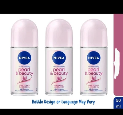 Nivea Pearl & Beauty Desodorante Roll-On 50 ml Fresco y Elegante (Pack de 6) Foto 1 de 4