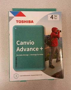 Toshiba Canvio Advance Plus 4TB Zewnętrzny HD USB 3.0 - Fabrycznie nowy w pudełku 📦 - Zdjęcie 1 z 3