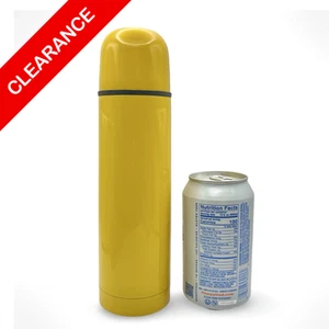 NEW Yellow Stainless Steel Vacuum Flask Thermos Bottle 34 oz Leak Proof  10" - Picture 1 of 5