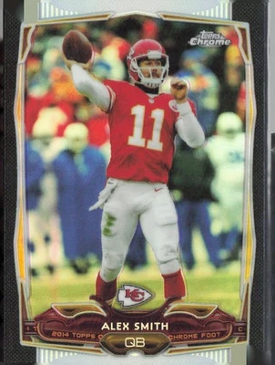 2014 Topps Chrome Alex Smith #54 Black Refractors #283/299 Kansas City Chiefs - Image 1 of 2