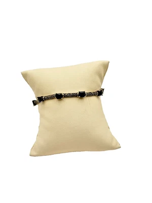 Sterling Silver 925 Marcasite & Synthetic Sapphire Bracelet 11g - Image 1 of 4