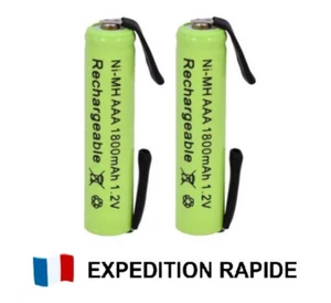 2er Set Pfotenakku Batterie AAA NI-MH 1,2V 1800mAh Wiederaufladbar Zahnbürste - Bild 1 von 1