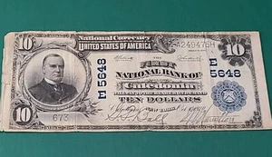 $10 The First National Bank Of Caledonia NY  Low 673 Ser.# Nice Signa. - Picture 1 of 6