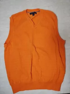 Chaleco suéter de punto naranja grande de golf para hombre Tommy Hilfiger usado - Imagen 1 de 9