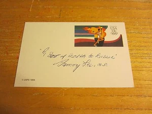 Sammy Lee († 2016) handsignierte signed 3,5x5,5 Postkarte USA Olympia Taucher - Bild 1 von 2