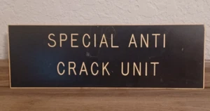 Vintage Special Anti Crack Unit from New York Police VINYL SIGN Türschild - Bild 1 von 2